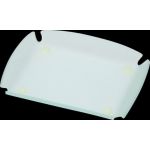 Rectangular Plastic Soap Dish, Frosted Ice